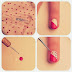 Apprendre à faire un nail art en 2 couleurs et des petits pois