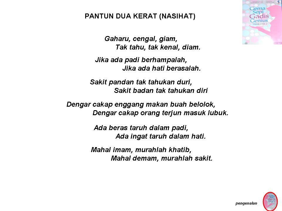 Pantun 2 Kerat Nasihat