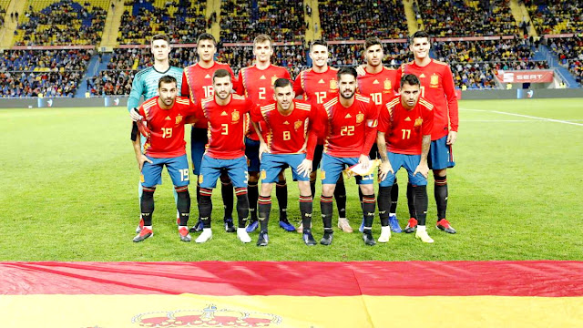 SELECCIÓN DE ESPAÑA - Temporada 2018-19 - Kepa Aririzabalaga, Rodri Hernández, Diego Llorente, Mario Hermoso, Marco Asensio y Álvaro Morata; Jonny Otto, José Luis Gayá, Dani Ceballos, Isco Alarcón y Suso. SELECCIÓN DE ESPAÑA 1 (Brais Méndez) SELECCIÓN DE BOSNIA Y HERZEGOVINA 0. 18/11/2018. Partido internacional amistoso. Las Palmas de Gran Canaria, España, estadio de Gran Canaria.