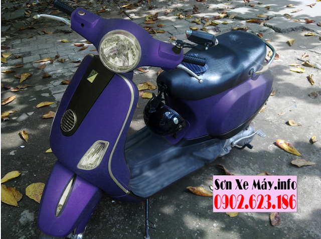 Mẫu sơn phối màu xe Vespa LX nhám cực đẹp