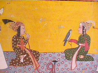 Rana Mehar Chand of Baghal seated with Jai Singh of Kulu.