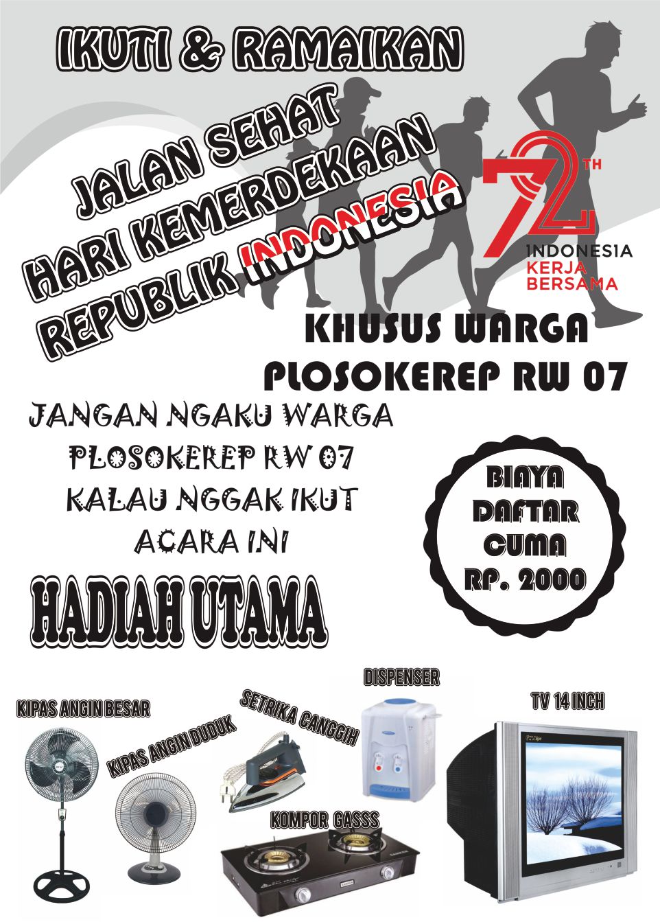 Download Pamflet / Brosur Gerak Jalan Format CorelDRAW 