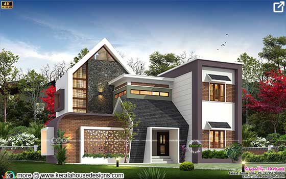 Unique Kerala house rendering
