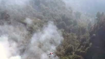 Incendio forestal en Valleseco, Gran Canaria