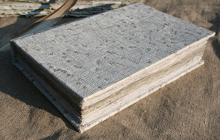 Handmade recycled paper notebook