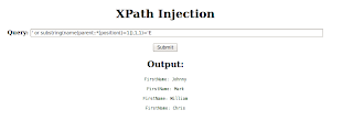 Blind XPATH Injection