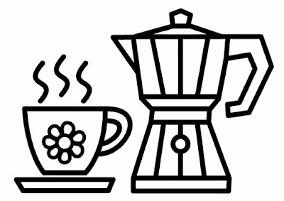 Coffee Maker and Cup Coloring Pages