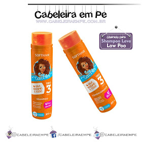 Linha Cachos Tipo 3 - Soft Hair. Shampoo sem sulfato e Condicionador sem petrolatos liberados para Low Poo.