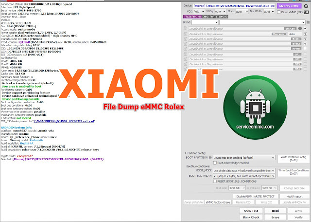File Dump eMMC Redmi 4A ROlex Backup Normal