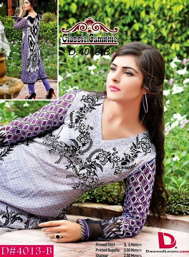 Classic Cambric Kurta Shalwar With Dupatta For Fall & Winter By Dawood