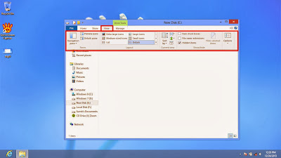 Learn how to disable show or don't show hidden files and folders in windows 8 step10