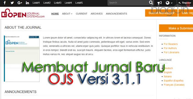 Cara Membuat Jurnal Baru (Create a New Journal) pada OJS 3.1.1