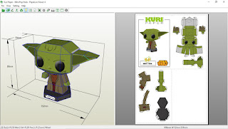 Kuri Paper - Pop Mini Funko Yoda papercraft