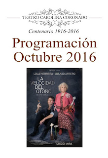 Programación del mes de octubre del Teatro Carolina Coronado