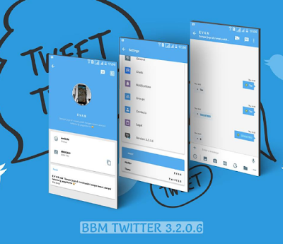 Download BBM Mod Twitter Versi 3.2.0.6 Apk Terbaru Untuk Android