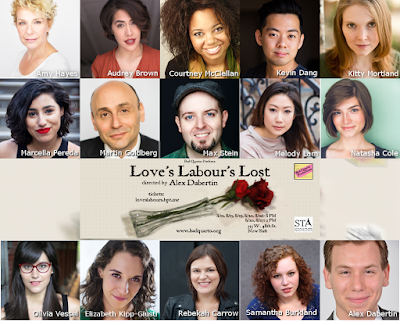 Amy Hayes, Audrey Brown, Courtney M. McClellan, Kevin Dang, Kitty Mortland, Marcella Pereda, Martin Goldberg, Max Stein, Melody Lam, Natasha Cole, Olivia Vessel, Elizabeth Kipp-Giusti, Rebekah Carrow, Samantha Burkland, and Alex Dabertin; The company of Bad Quarto Productions' upcoming Love's Labour's Lost: The First Quarto