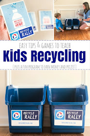 Easy tips and games to help teach kids about the importance of recycling. The PepsiCo Recycle Rally is a great program for kids with incentives to earn cash and prizes for K-12 schools. #RecycleRally #sponsored
