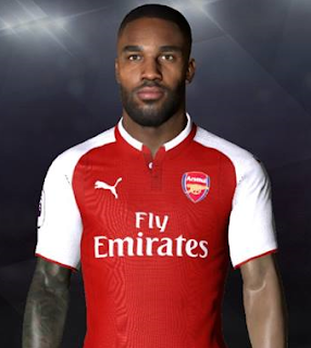 PES 2017 Face & Tattoo A. Lacazette by Facemaker Ahmed El Shenawy