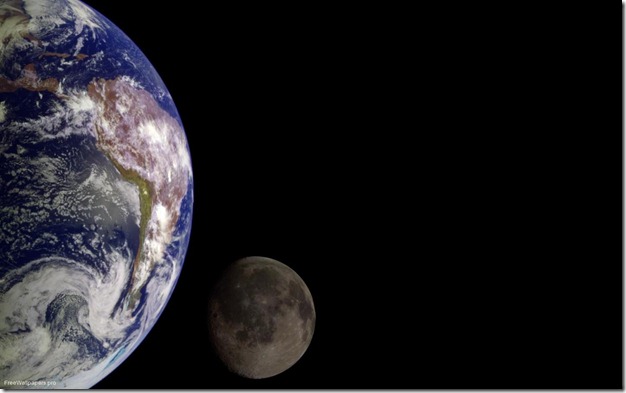 wallpaper earth moon. The Earth And Moon by NASA