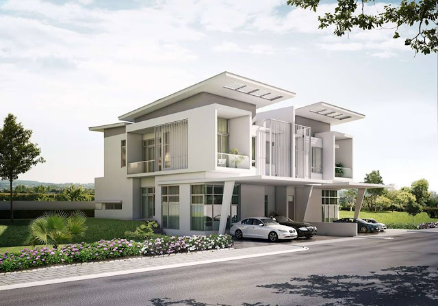 Desain rumah mewah minimalis modern 2 lantai