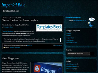 Imperial Blue Download Best Template Premium Blogger