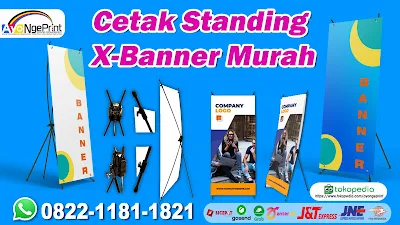 Tempat Percetakan Standing X-Banner Murah & Cepat di Jampang Kulon, Sukabumi