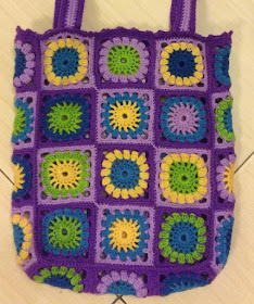 Crochet granny square bag