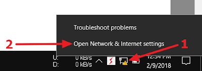 Open network & internet settings