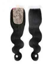 Ladies Free-Part Wavy Human Hair Closure with Natural Colour - Ayoka - Middle or Side Parts