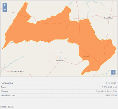 MAPA DE DIAMANTINO - MT