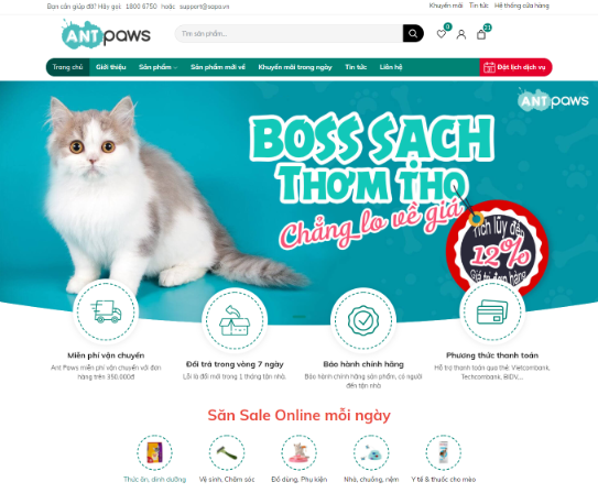 Template blogspot bán hàng tiếp thị liên kết Ant Paws