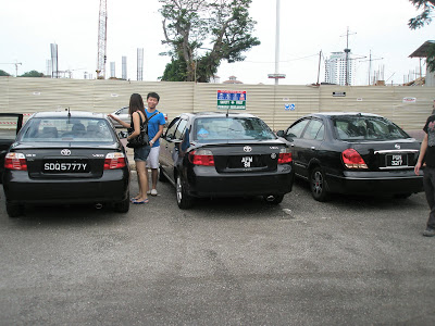 The 3 black Gangster car in Melaka hahaha notice the number plate 