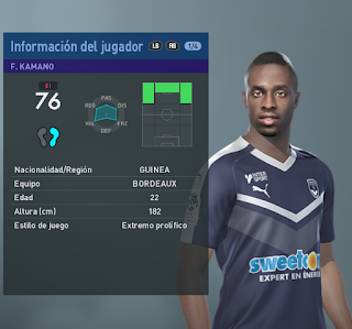 PES 2019 Faces François Kamano by BMPES