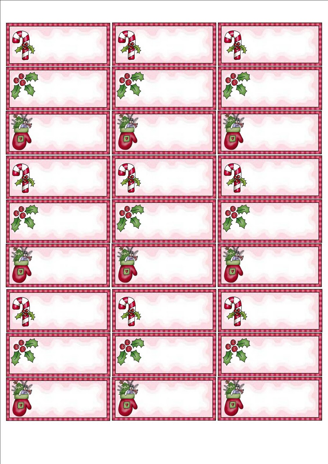 Avery 8160 holiday address labels