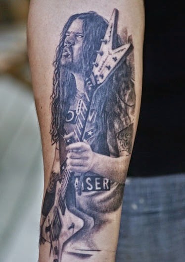 Men Hand Musician Tattoo, Musical Image Tattoo Designs, Impressive Music Image Tattoo, Images Of Music Tattoo Designs, Men, Artist, Parts,