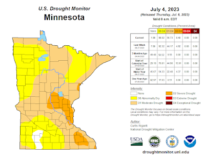 Minnesota drought conditions 7/4/23