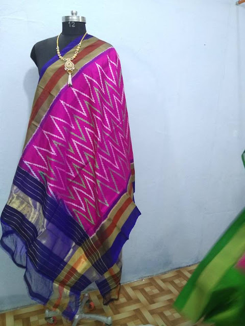 Ikkat silk dupattas