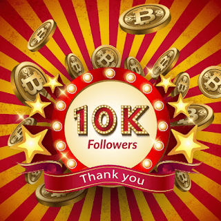 We just hit 10,000 followers, and it's all because of you!