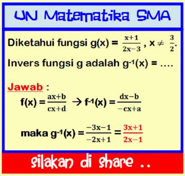 Contoh Soal Matematika Ujian Nasional SMA 2105 - FCH theori