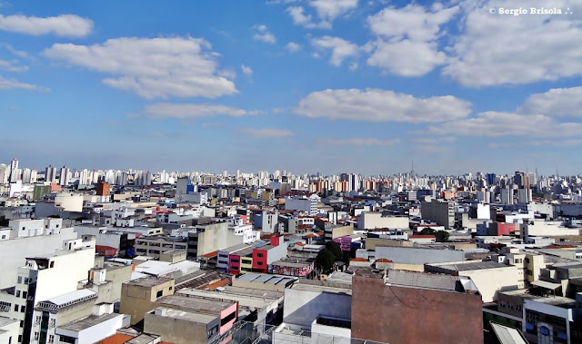 Panorâmica de parte do Bairro do Brás com o Pari ao fundo - São Paulo