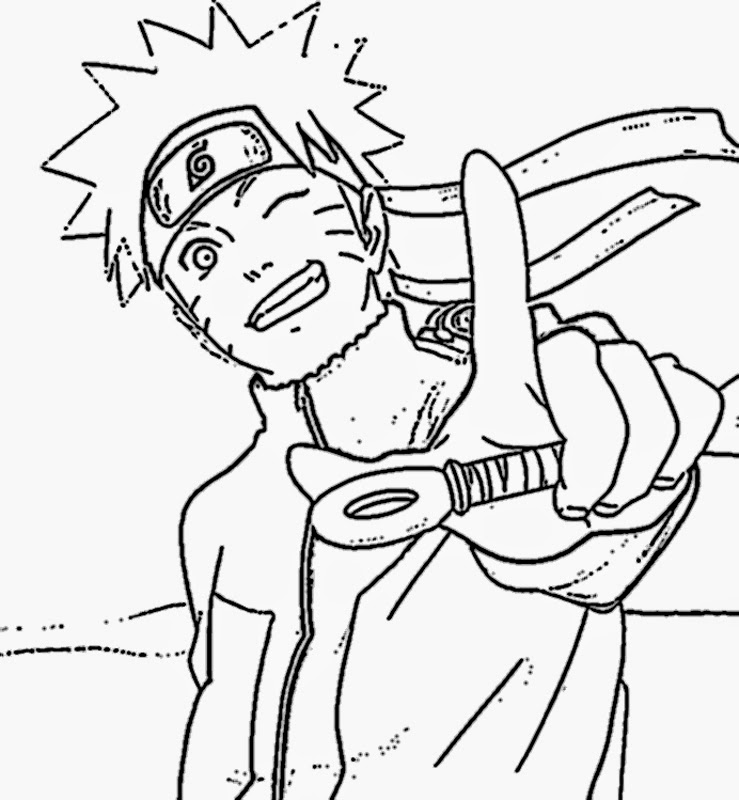  Gambar Mewarnai Naruto Gambar Mewarnai Lucu