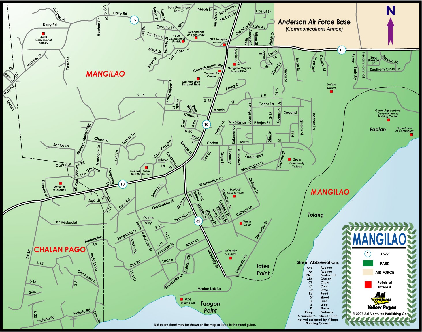 Here is a map I built for a part of Guam