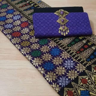 Kain Batik Primis dan Embos 14 motif prada ungu