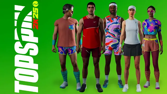 TopSpin 2K25 All Tennis Players and Outfits