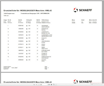 Terex Schaeff Parts Manuals Full Set Download DVD