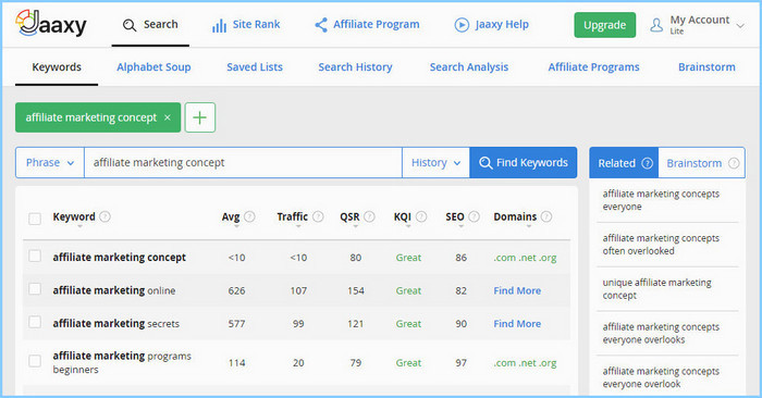 Jaaxy Keyword Tool