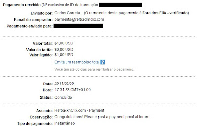 Pagamento RefBacknClix - PTCs em Prática