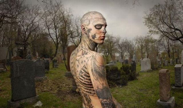 Extreme full body tattoo