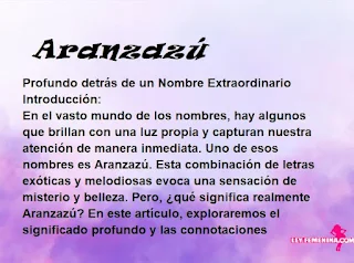 significado del nombre Aranzazú