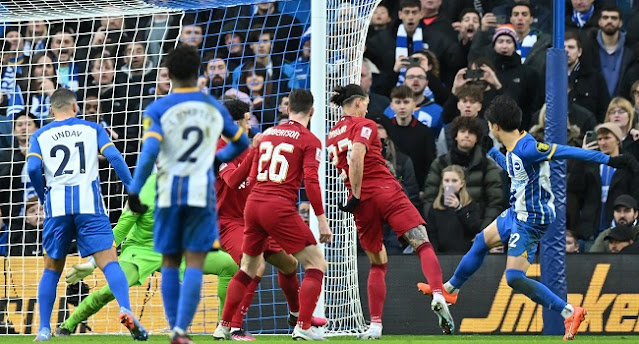 Brighton 2-1 Liverpool: Kaoru Mitoma special knocks out holders from the FA Cup